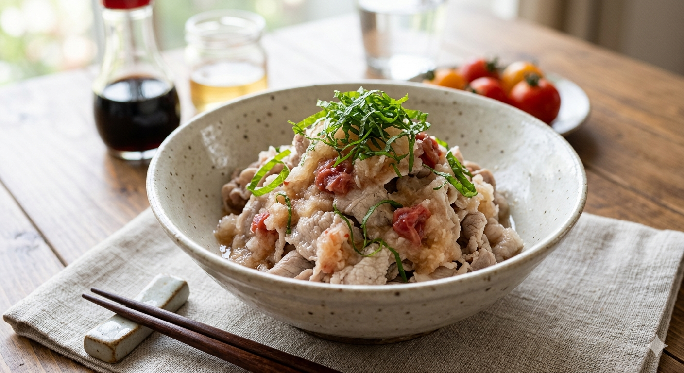 豚肉の梅おろし和え