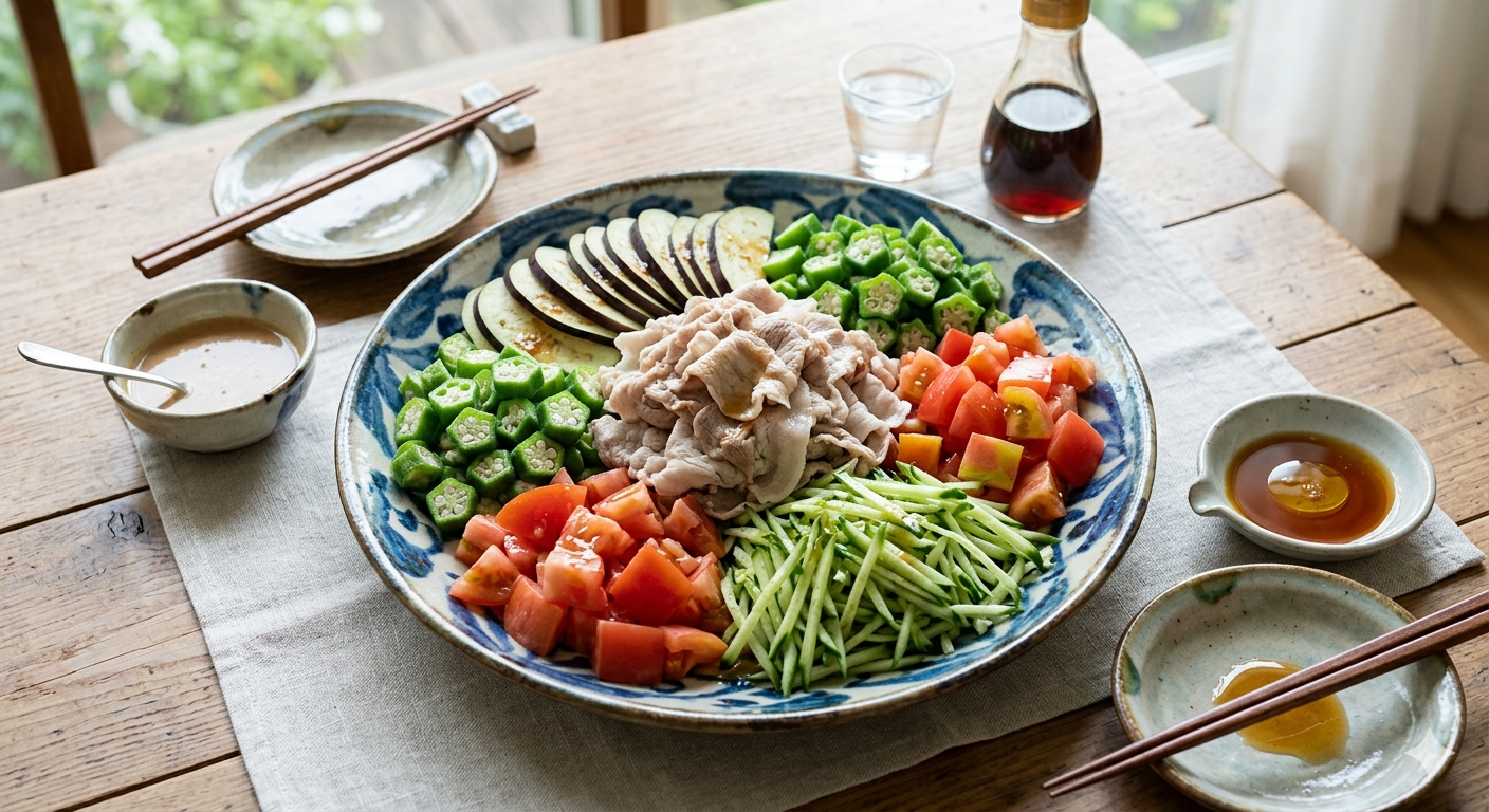 夏野菜の冷製しゃぶ